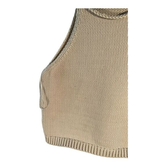 Banana Republic Women’s Beige Halter-Neck Tank Sweater Size L PETITE - Picture 4 of 12